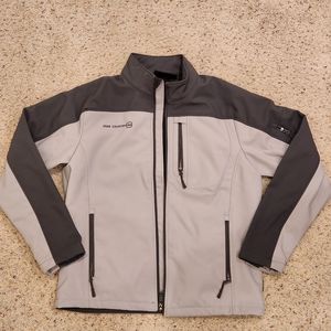 Men's Gray Jacket - Free Country - Size Mens Medium - Biker Jacket